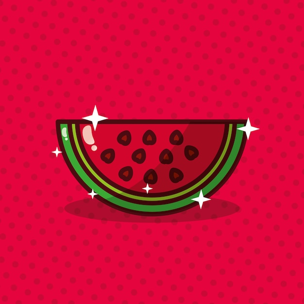 Vector watermelon nutrition diet fresh image