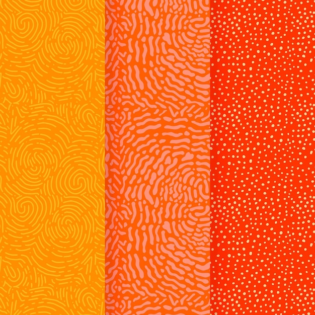 Warm colours of lines seamless pattern template