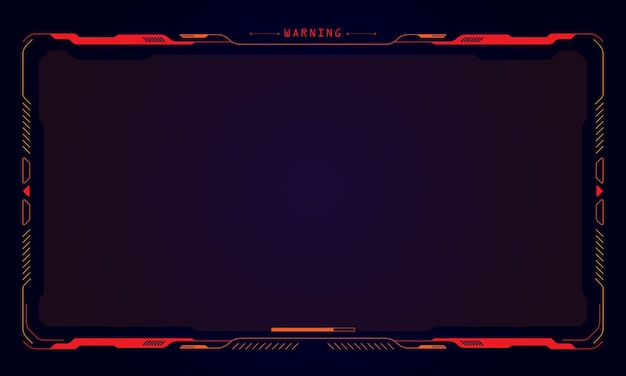 Vector warning and alert attention red frames