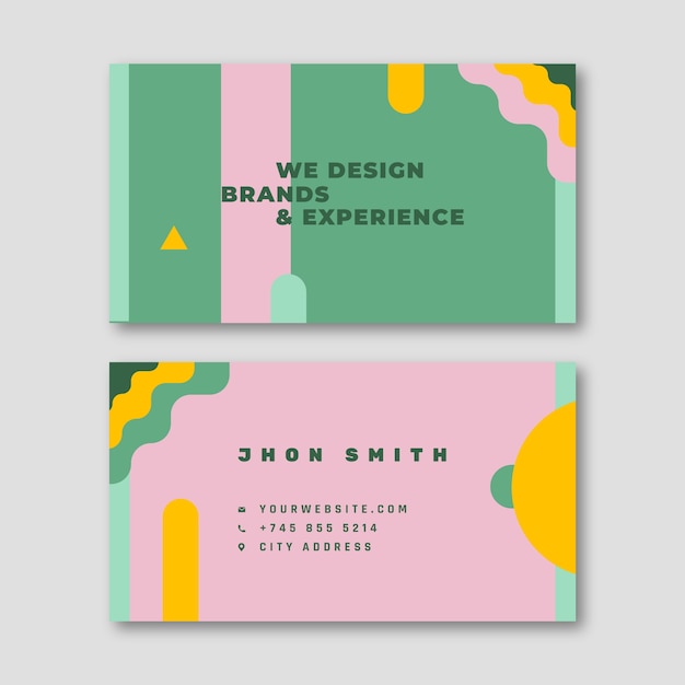 Веб-дизайн горизонтальной визитной карточки