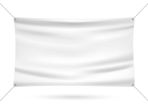 White mock up vinyl banner