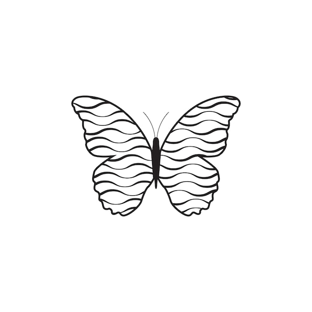 Уникальный дизайн силуэта бабочки