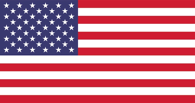 USA vlag officiële kleuren en proportie Vector illustratie