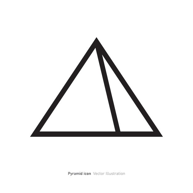 Vector vectorillustratie van het ontwerp van de piramide-icone