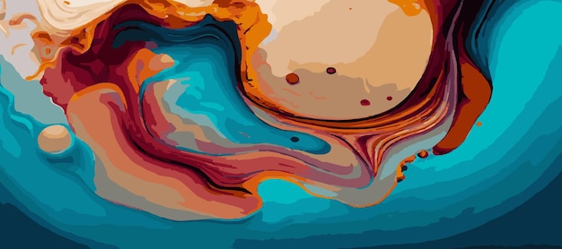 Plik wektorowy marmur panoramiczny projekt tekstury kolorowe wielokolorowe marmurowe powierzchnie zakrzywione linie jasny abstrakcyjny wzór tła vector