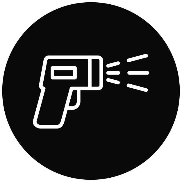 Plik wektorowy ilustracja ikony wektorowej termometru pistoletowego z apteki