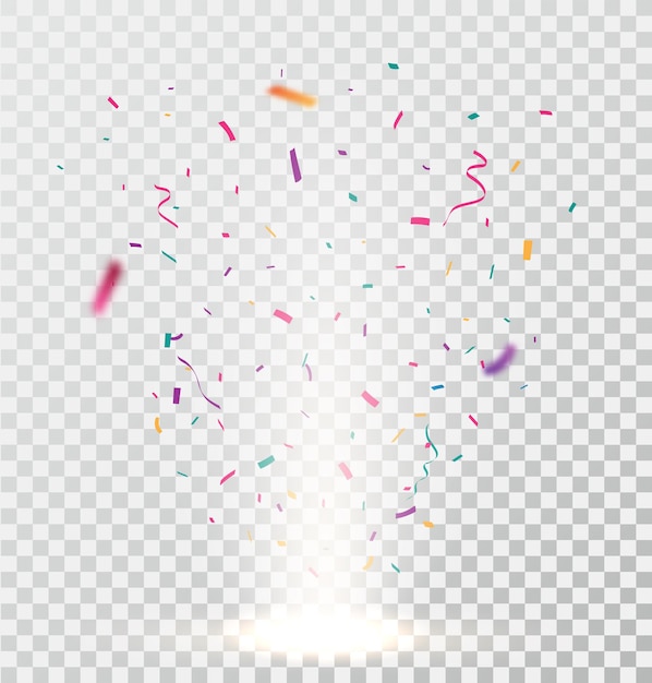 Kolorowe uroczystości konfetti ze światłem