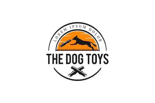 Logo sklepu zoologicznego pies wektor labrador retriever logo zwierząt projekt logo zabawka dla psa logo produktu