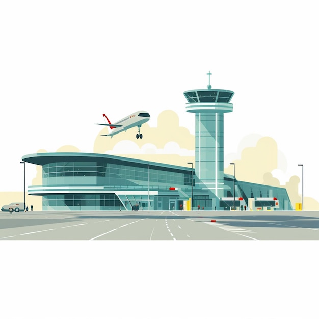 Plik wektorowy lotnisko samolot samolot wektor podróż przylot odlot transport terminal pasażer lot