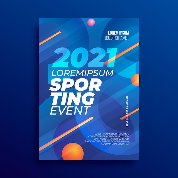 Plik wektorowy plakat wydarzenia sportowego 2021