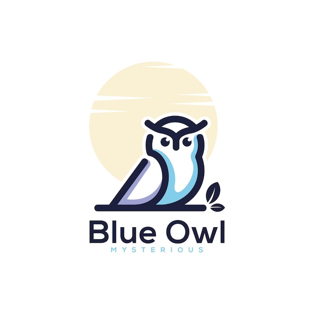 Plik wektorowy projekt logo blue owl