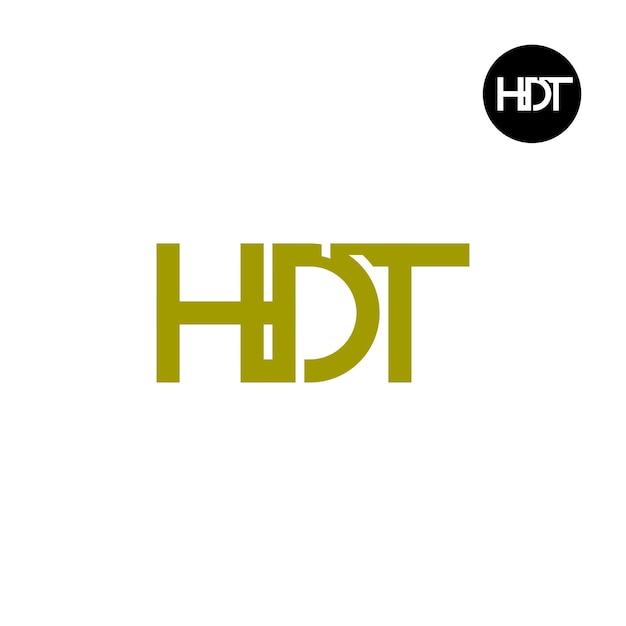 Projekt logo litery monogramu HDT