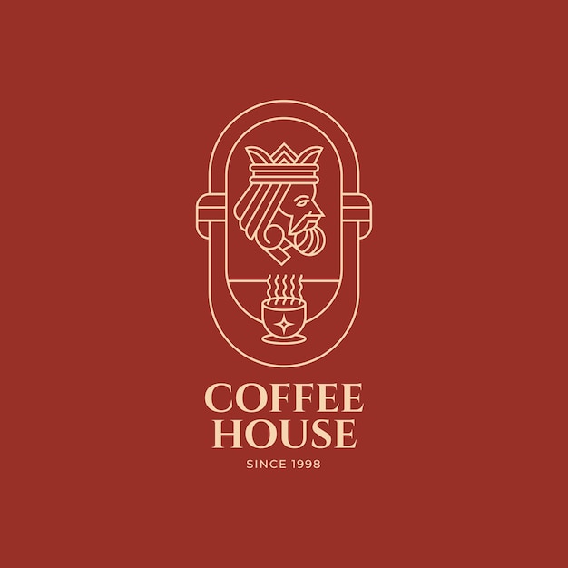 projekt logo monoline kawiarni