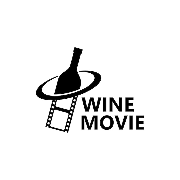 Projekt szablonu logo filmu wina