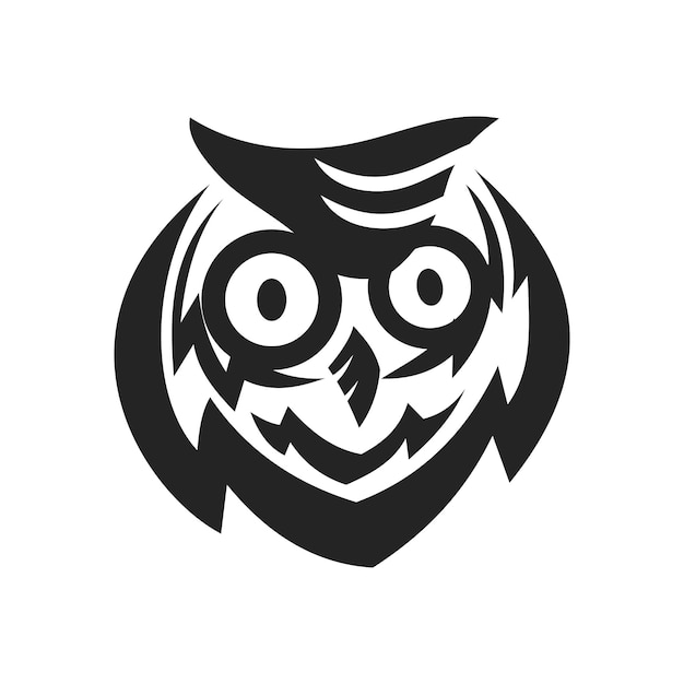 Plik wektorowy szablon logo sowy ikona tożsamości marki na białym tle abstrakcyjna grafika wektorowa