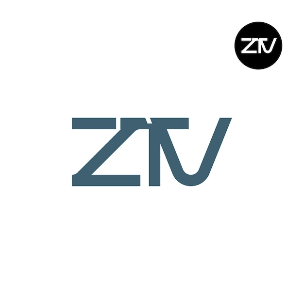 ZTV Logo Letter Monogram Design