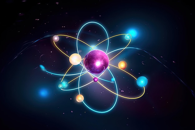 Zdjęcie jądro atomowe to mały, gęsty obszar składający się z protonów i neutronów w środku atomu