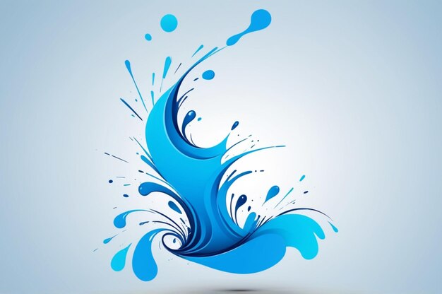 Zdjęcie płytek niebieskiej wody z słowami płyka na nim