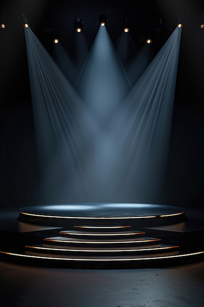 Zdjęcie szablon projektowania sceny wodnej na podium dla reklamy umieszczania produktu lub tła marketingowego