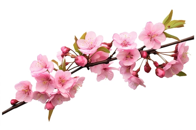 Sakura kwitnie Dzikie himalajskie kwiaty wiśni na gałęzi Generatywna sztuczna inteligencja
