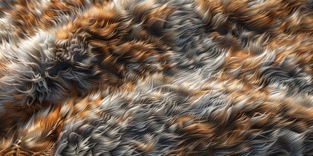 Zbliżenie futra futrzanego zwierzęcia39s Koncepcja futra teksturowanego