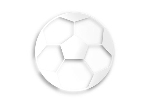Фото 3d иллюстрации белый футбол с тенью