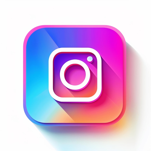 Foto 3d-logo van instagram