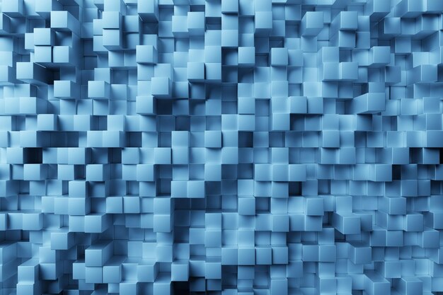 3D рендеринг Синий геометрический узор Минималистичный узор простых форм Яркая креативная симметричная текстура