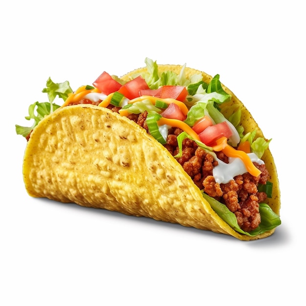 Photo a taco that has beef on it