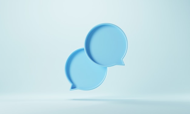 Фото Два пузыря разговора или комментарий символ знака на синем фоне