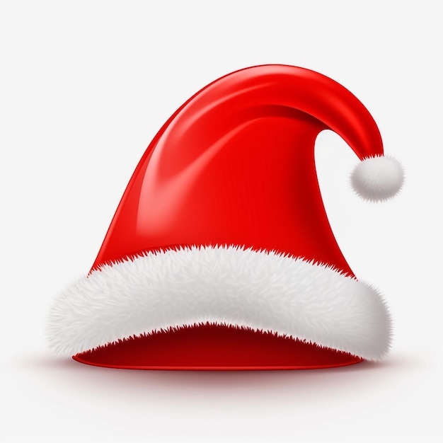 Photo vector realistic santa hat cap merry christmas holiday new year headdress for winter xmas celebra