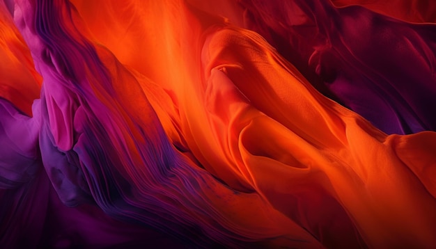 Vibrant color burning flames abstract motion flow generated by AI