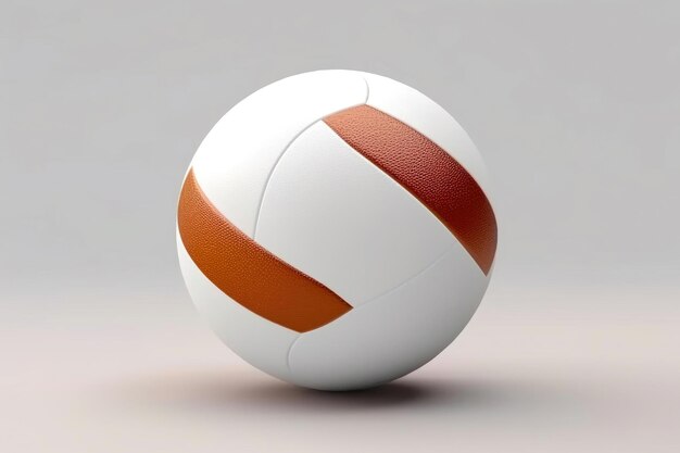 Foto palla da pallavolo con sfondo bianco ai generativa