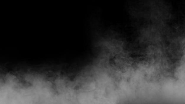 Белый дым или туман на черном фоне.