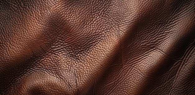 Фото Близкий взгляд на печень на кусочке коричневой кожи