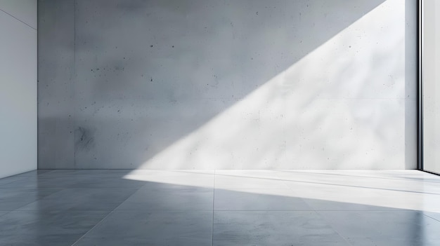 Фото Бетонная стена с белым мраморным полом и бетонным полом