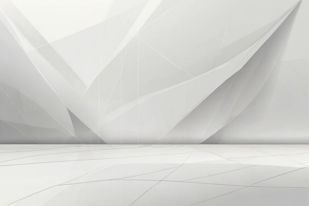 Фото Белое абстрактное изображение белой геометрической структуры