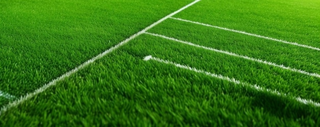Фото Белая линия на траве