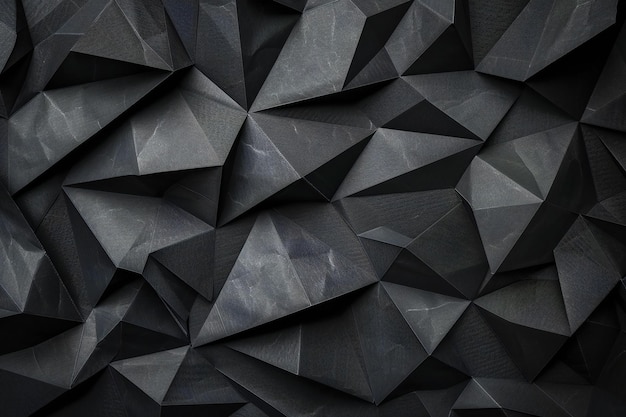 Photo abstract black polygonal background polygonal origami pattern