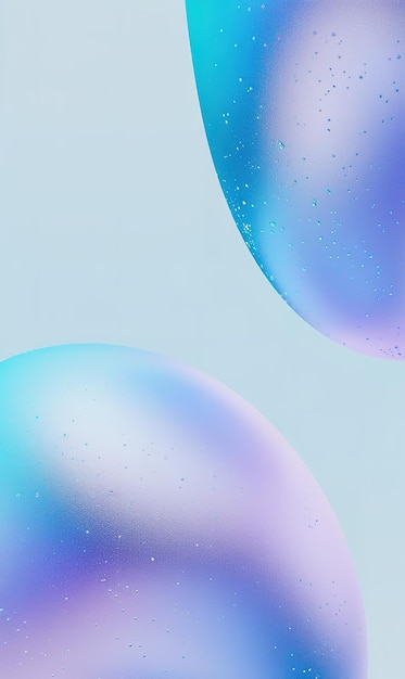 Фото Абстрактные пастельно-голубые и фиолетовые сферы