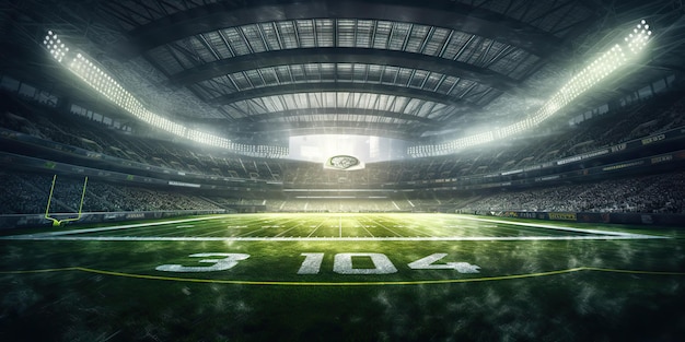 Фото ai generate ai generative стадион для регби американского футбола