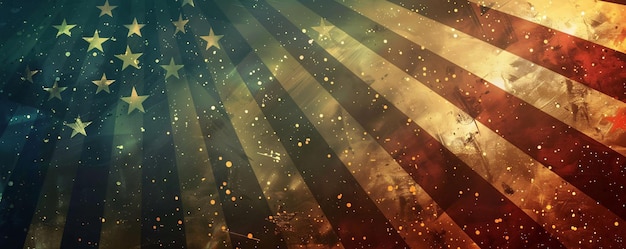 Photo american flag grunge background with stars and stripes