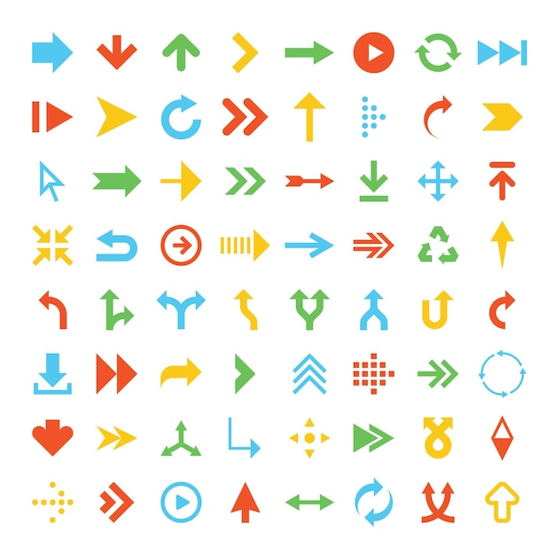 Foto arrow pictogrammen