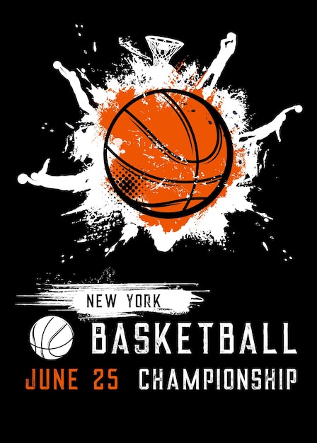 Photo basketball championship sport league vector flyer