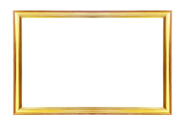 Красивая золотая рамка рисунка, изолированные на белом фоне