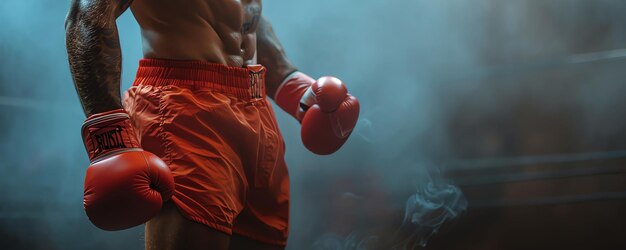 Фото Портрет боксера, сгенерированный ии.