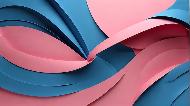 blue and pinklpaper art background paper overlaps