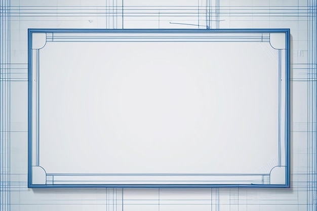 Foto blueprint lines background con copy space frame mockup (copia del modello di fotogramma spaziale)