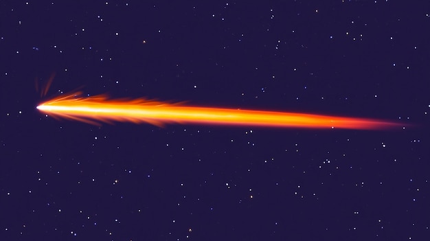 Photo a brilliant flaming meteor