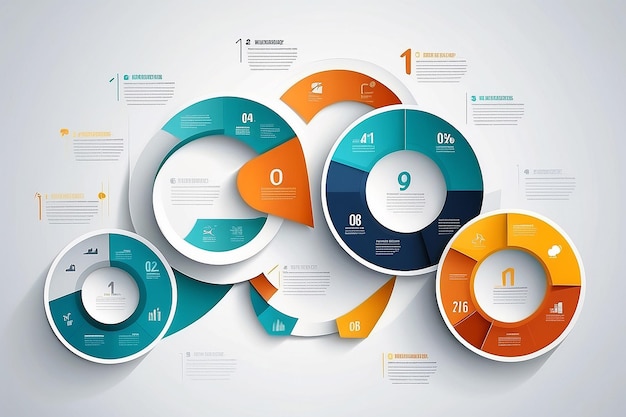 Photo business infographics circle origami style vector illustration can be used for workflow layout banner diagram number options step up options web design